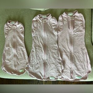 Convertible Woombies Pink Sleep Sack Bundle of 3